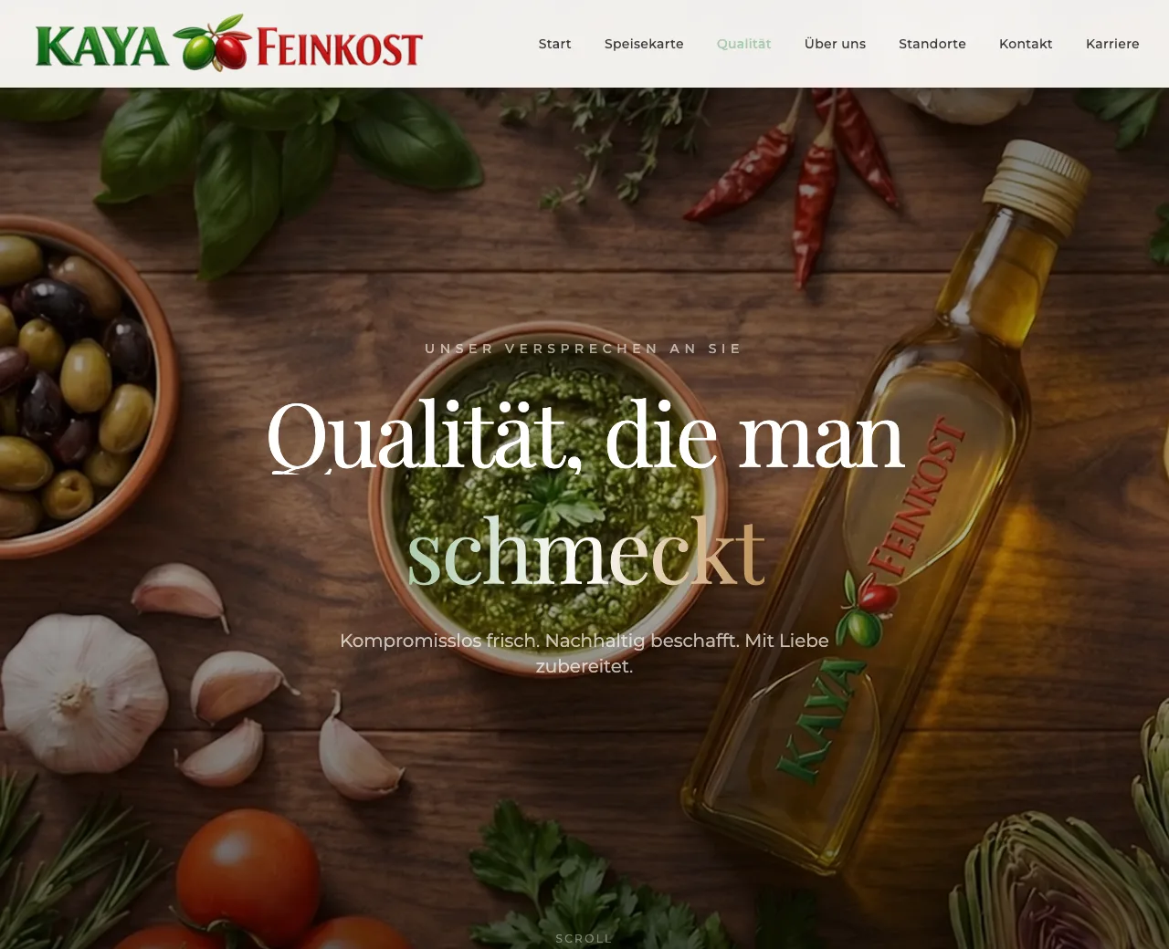 Webseite für Kaya Feinkost